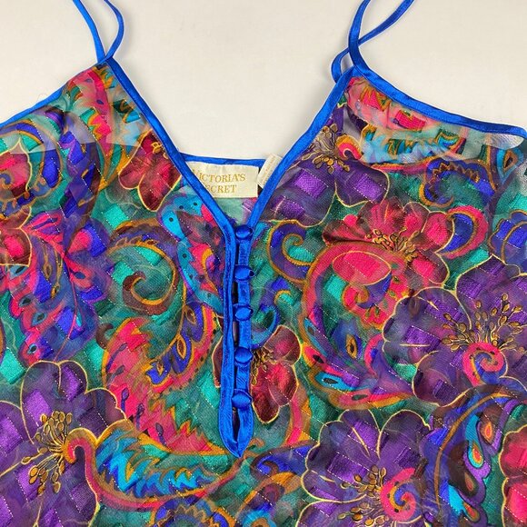 Vintage Victoria’s Secret Ruffled Sheer Teddy Lingerie Bodysuit Size M - Picture 3 of 12